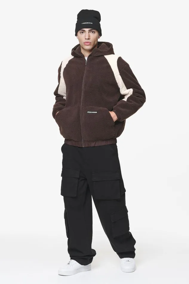 Men Pegador Hoodies Polaris Teddy Jacket Oak Brown Men Pegador Hoodies Polaris Teddy Jacket Oak Brown