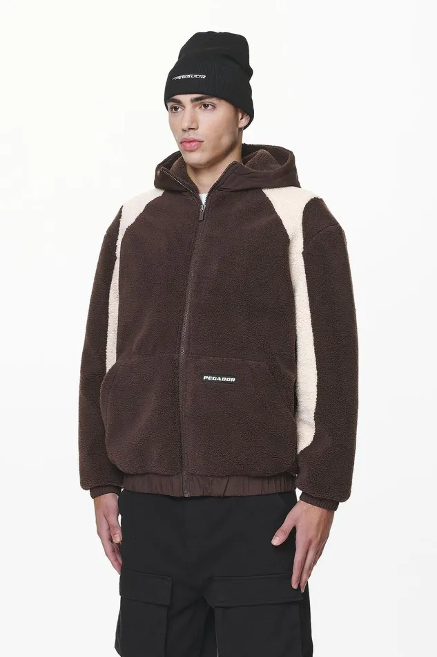 Men Pegador Hoodies Polaris Teddy Jacket Oak Brown Men Pegador Hoodies Polaris Teddy Jacket Oak Brown