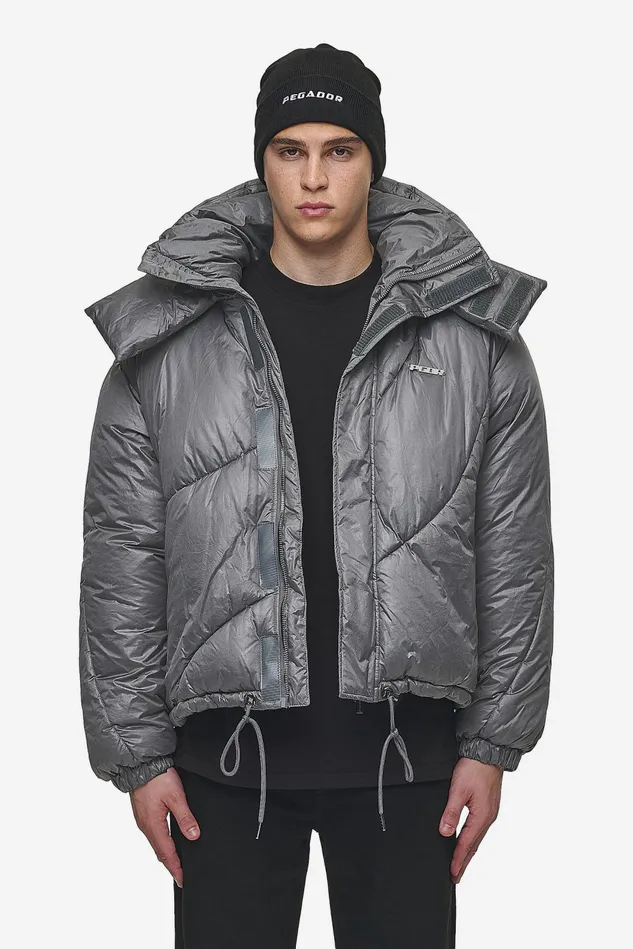 Men Pegador Jacken Henry Vintage Oversized Puffer Jacket Anthracite