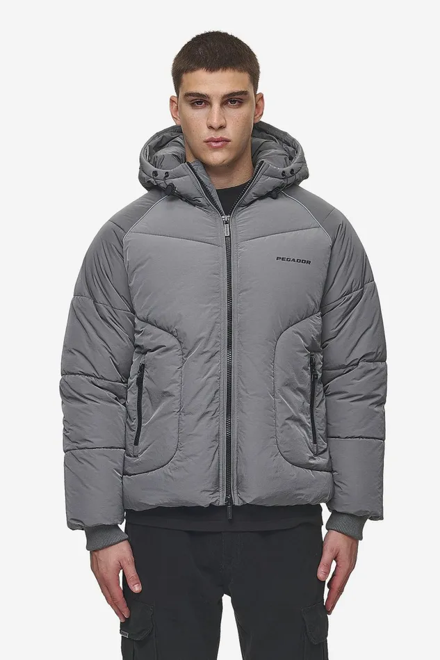 Men Pegador Jacken Toby Crushed Raglan Puffer Jacket Anthracite Men Pegador Jacken Toby Crushed Raglan Puffer Jacket Anthracite