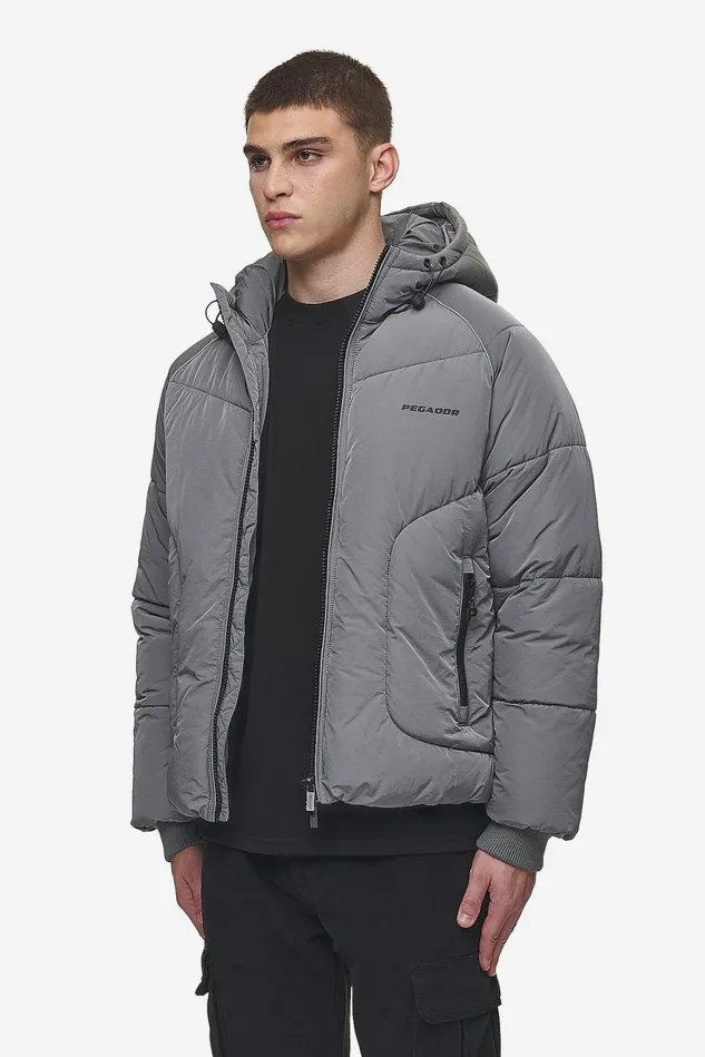Men Pegador Jacken Toby Crushed Raglan Puffer Jacket Anthracite Men Pegador Jacken Toby Crushed Raglan Puffer Jacket Anthracite