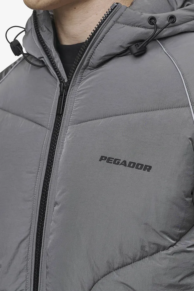 Men Pegador Jacken Toby Crushed Raglan Puffer Jacket Anthracite Men Pegador Jacken Toby Crushed Raglan Puffer Jacket Anthracite
