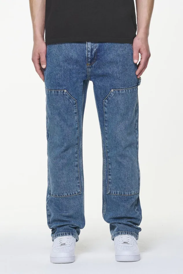 Men Pegador Jeans Cassido Carpenter Jeans Washed Blue