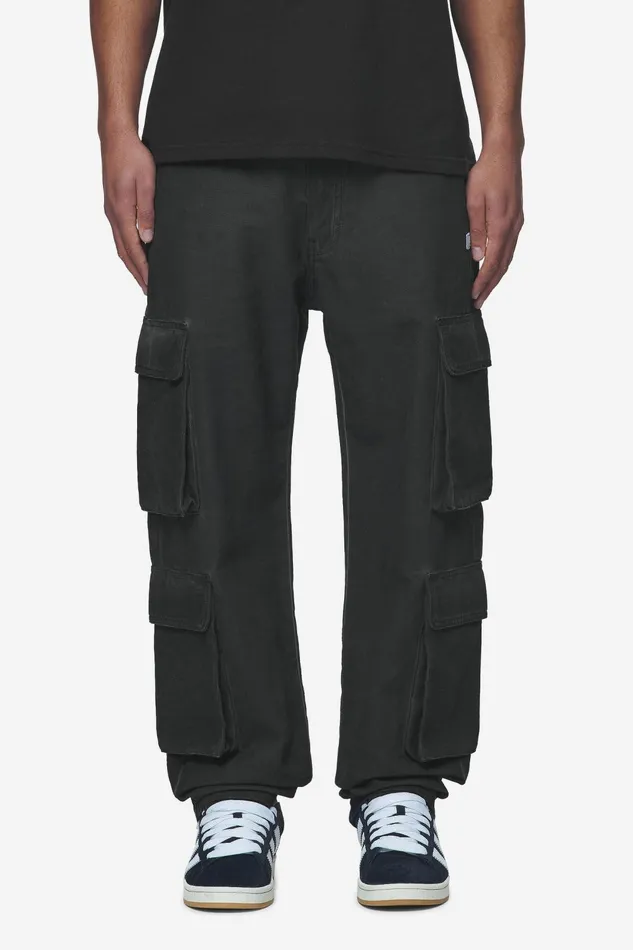 Men Pegador Jeans Preto Wide Cargo Pants Dyed Black Men Pegador Jeans Preto Wide Cargo Pants Dyed Black