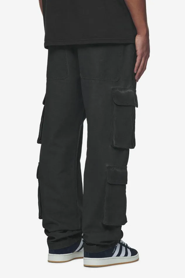 Men Pegador Jeans Preto Wide Cargo Pants Dyed Black Men Pegador Jeans Preto Wide Cargo Pants Dyed Black