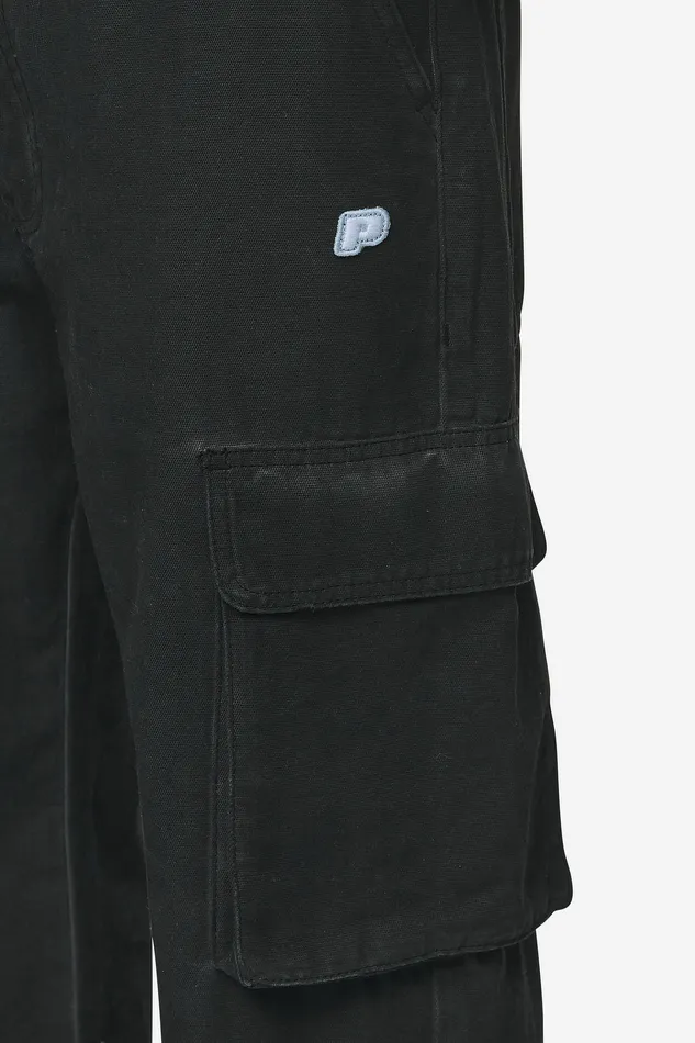 Men Pegador Jeans Preto Wide Cargo Pants Dyed Black Men Pegador Jeans Preto Wide Cargo Pants Dyed Black