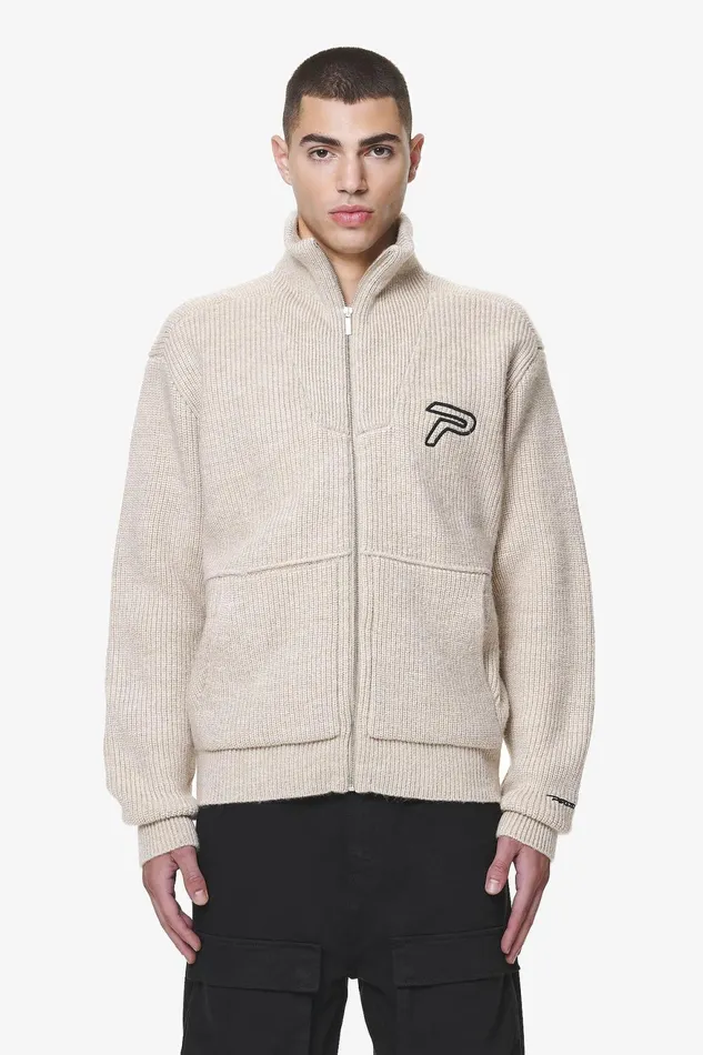 Men Pegador Knitwear Riggo Heavy Knit Jacket Dust Cream