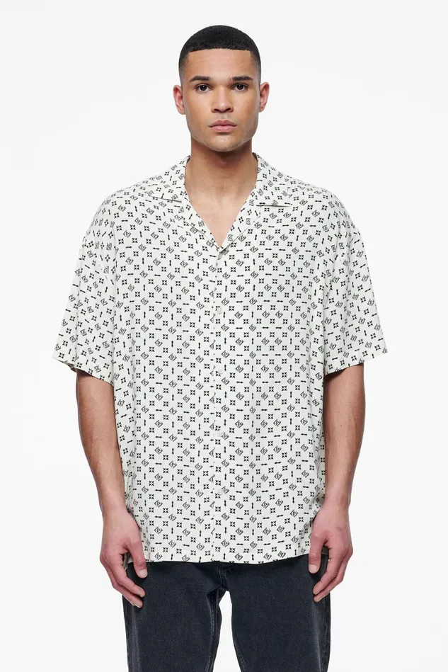 Men Pegador Shirts Piane Monogram Summer Shirt Unbleached