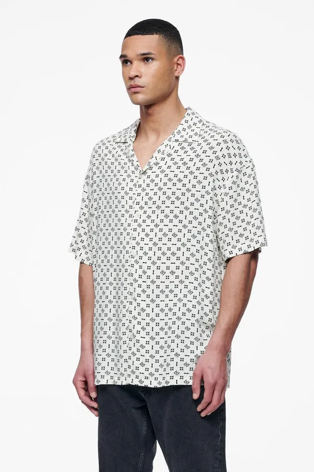 Men Pegador Shirts Piane Monogram Summer Shirt Unbleached Men Pegador Shirts Piane Monogram Summer Shirt Unbleached