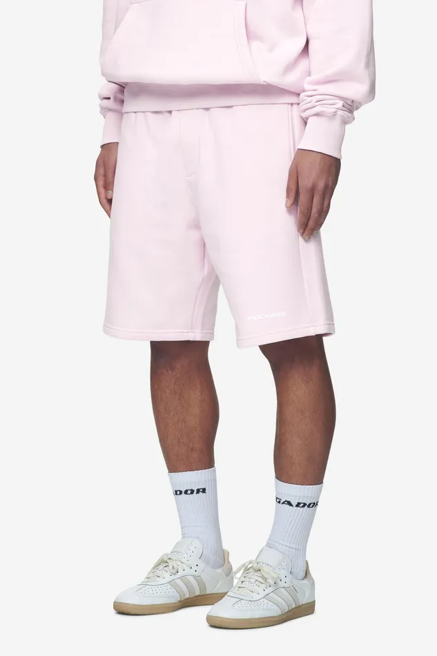 Men Pegador Shorts Logo Heavy Sweat Shorts Washed Bubblegum White Gum
