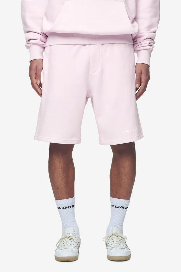 Men Pegador Shorts Logo Heavy Sweat Shorts Washed Bubblegum White Gum Men Pegador Shorts Logo Heavy Sweat Shorts Washed Bubblegum White Gum
