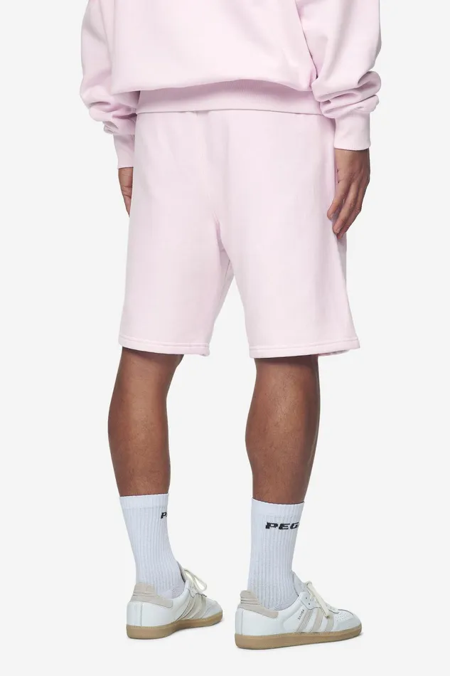 Men Pegador Shorts Logo Heavy Sweat Shorts Washed Bubblegum White Gum Men Pegador Shorts Logo Heavy Sweat Shorts Washed Bubblegum White Gum