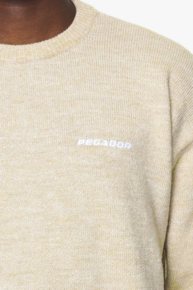 Men Pegador Sweaters Logo Shaggy Knit Sweater Kingdom Beige Men Pegador Sweaters Logo Shaggy Knit Sweater Kingdom Beige