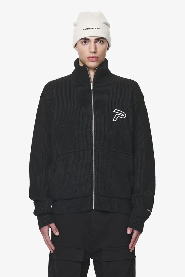 Men Pegador Sweaters Riggo Heavy Knit Jacket Black