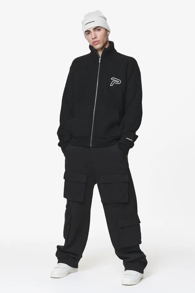 Men Pegador Sweaters Riggo Heavy Knit Jacket Black Men Pegador Sweaters Riggo Heavy Knit Jacket Black