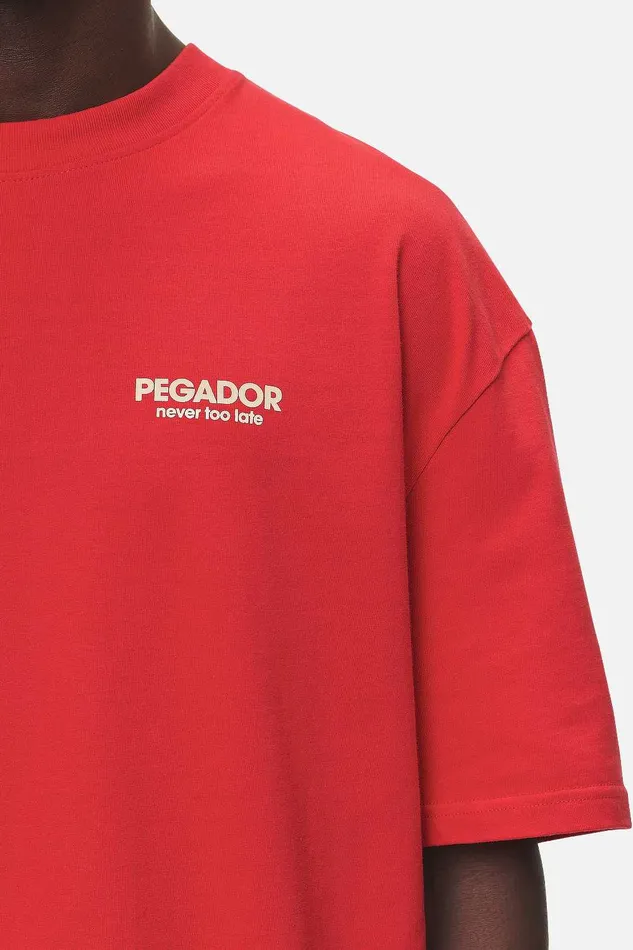 Men Pegador Tees Alchar Oversized Tee Washed Red Men Pegador Tees Alchar Oversized Tee Washed Red