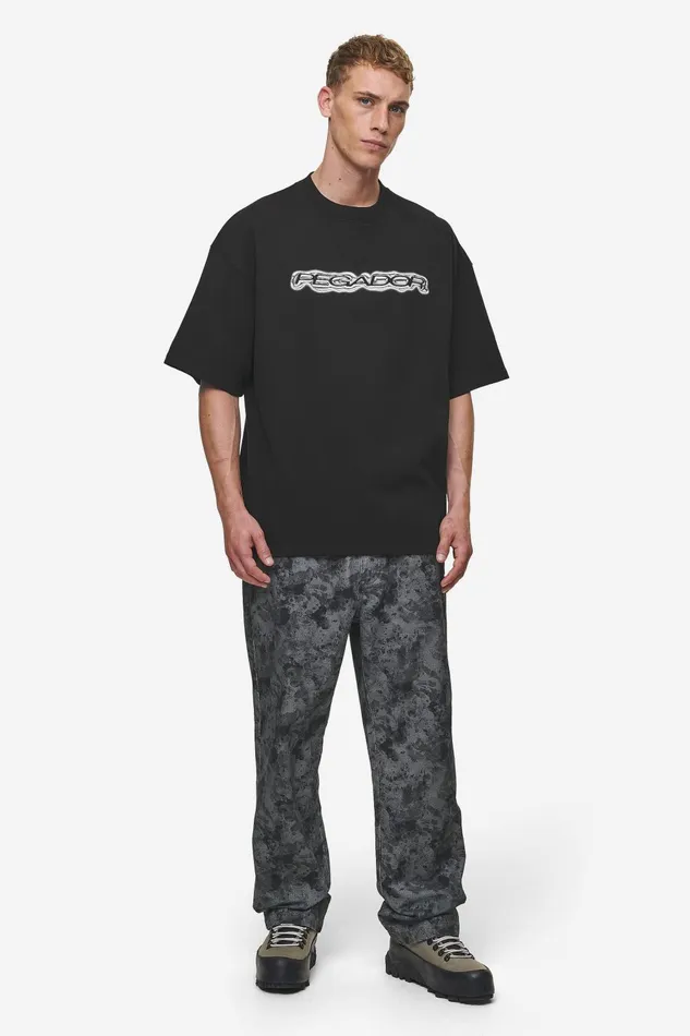 Men Pegador Tees Baxter Boxy Tee Washed Black Men Pegador Tees Baxter Boxy Tee Washed Black