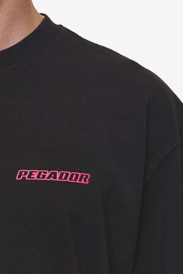 Men Pegador Tees Bowin Oversized Tee Washed Black Men Pegador Tees Bowin Oversized Tee Washed Black