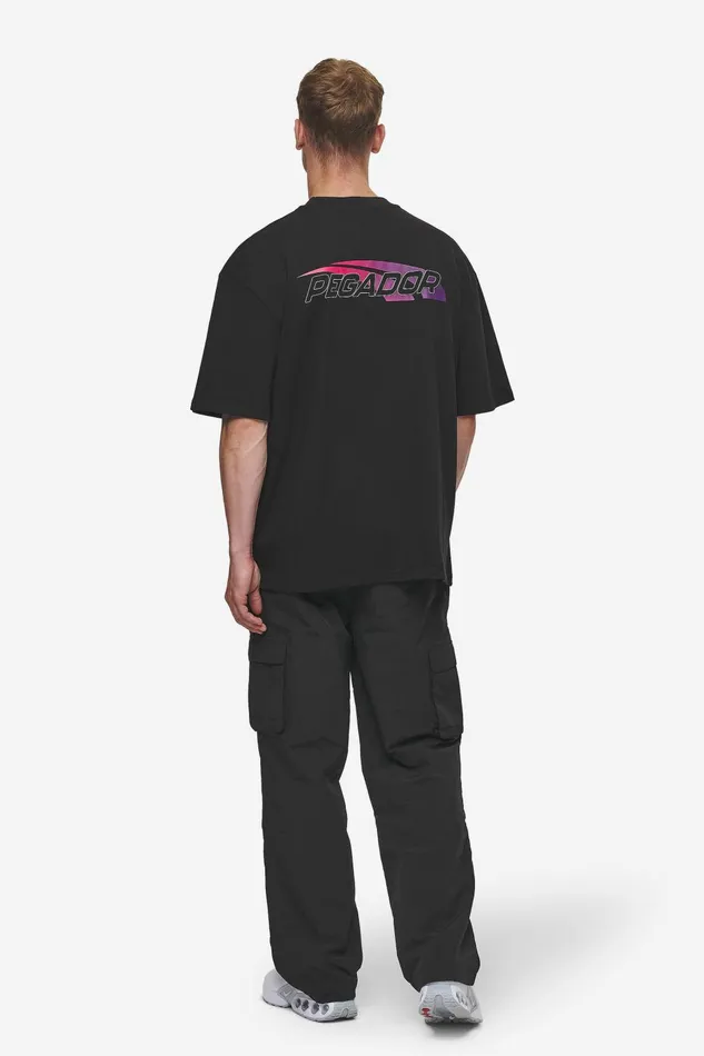 Men Pegador Tees Clayton Oversized Tee Washed Black