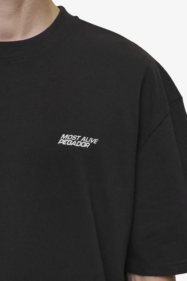 Men Pegador Tees Clayton Oversized Tee Washed Black Men Pegador Tees Clayton Oversized Tee Washed Black