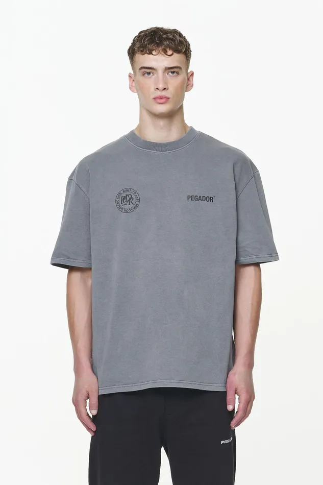 Men Pegador Tees Dike Oversized Tee Vintage Grey Men Pegador Tees Dike Oversized Tee Vintage Grey