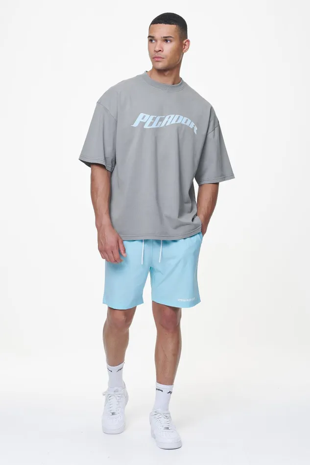 Men Pegador Tees Kinley Boxy Tee Heavy Washed Cool Grey Men Pegador Tees Kinley Boxy Tee Heavy Washed Cool Grey