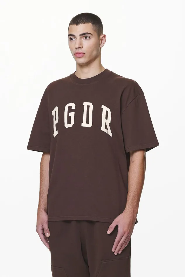 Men Pegador Tees Layton Oversized Tee Washed Oak Brown Men Pegador Tees Layton Oversized Tee Washed Oak Brown