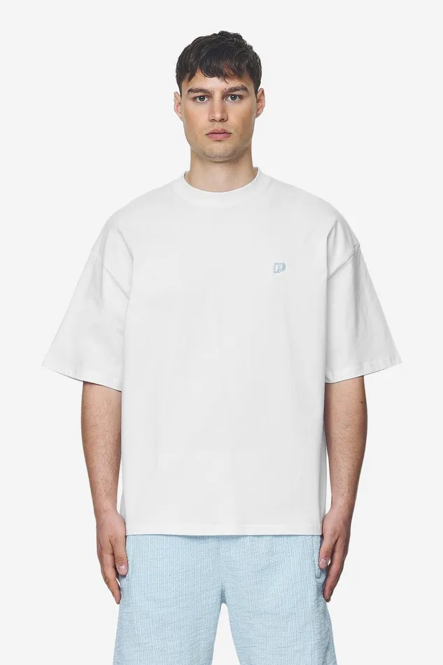 Men Pegador Tees Leono Boxy Tee White Baby Blue