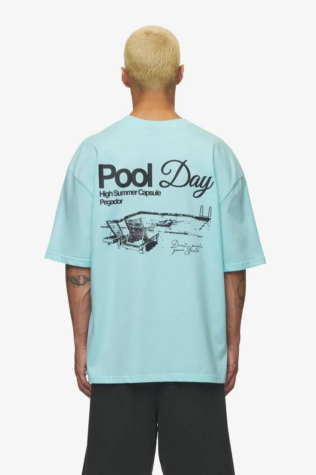 Men Pegador Tees Patino Oversized Tee Washed Sky Blue