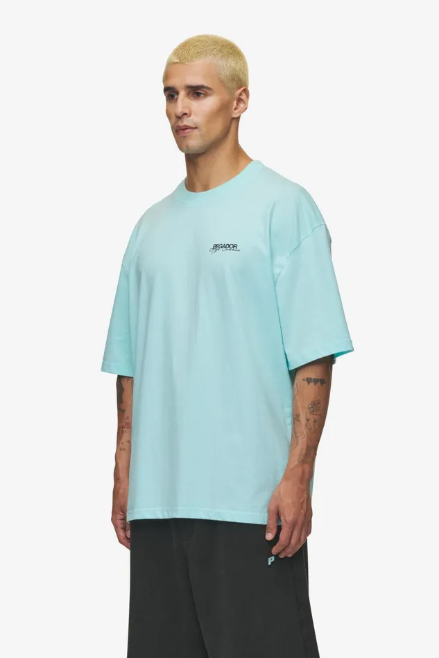 Men Pegador Tees Patino Oversized Tee Washed Sky Blue Men Pegador Tees Patino Oversized Tee Washed Sky Blue
