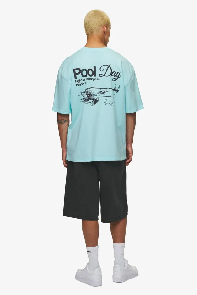 Men Pegador Tees Patino Oversized Tee Washed Sky Blue Men Pegador Tees Patino Oversized Tee Washed Sky Blue
