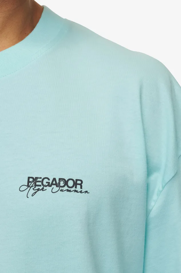 Men Pegador Tees Patino Oversized Tee Washed Sky Blue Men Pegador Tees Patino Oversized Tee Washed Sky Blue