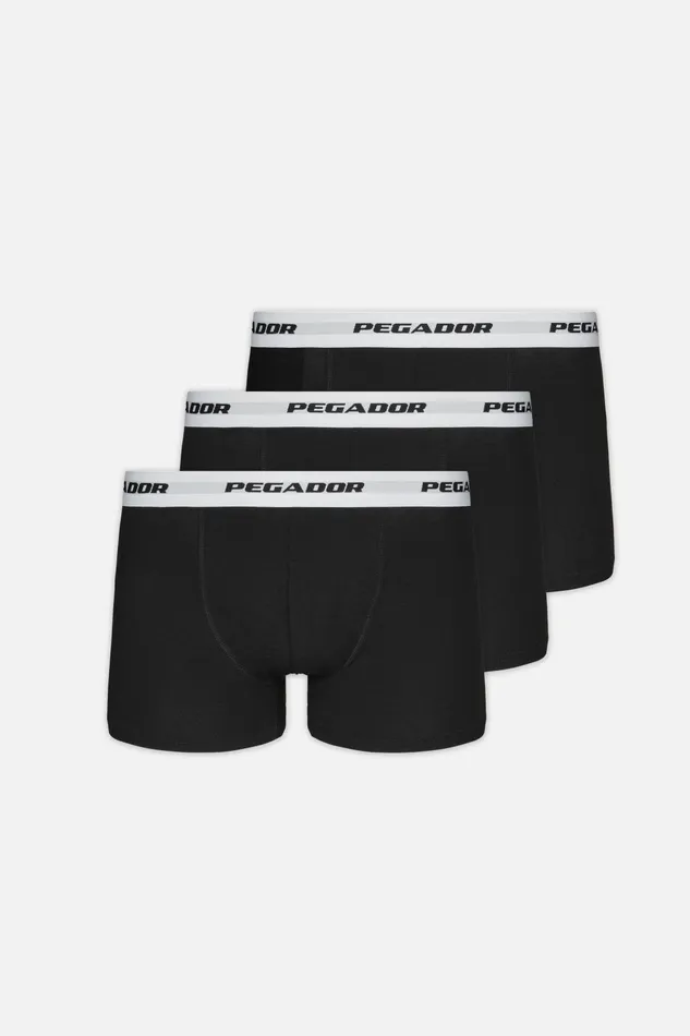 Men Pegador Underwear Ango Boxershorts 3 Pack Black White