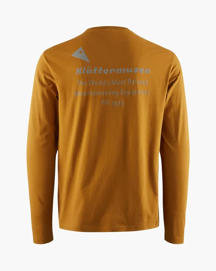 Men Runa Maker Long Sleeve Tee Mustard Klttermusen TShirts