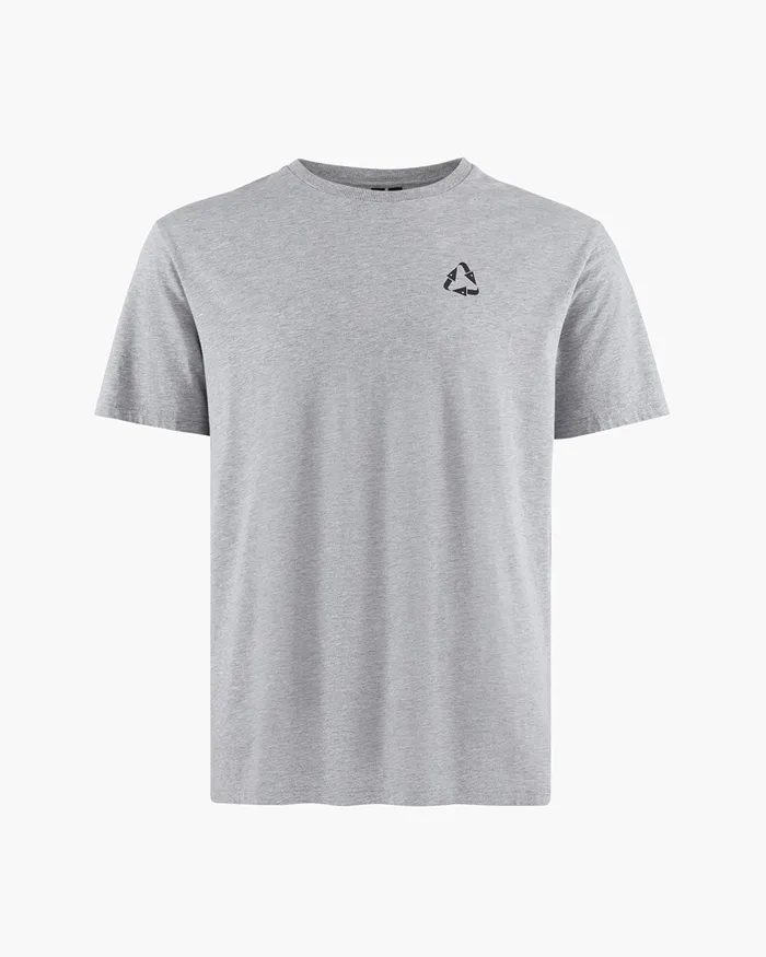 Men Runa Scrambling Organic Cotton Short Sleeve Tee Grey Melange Klttermusen TShirts