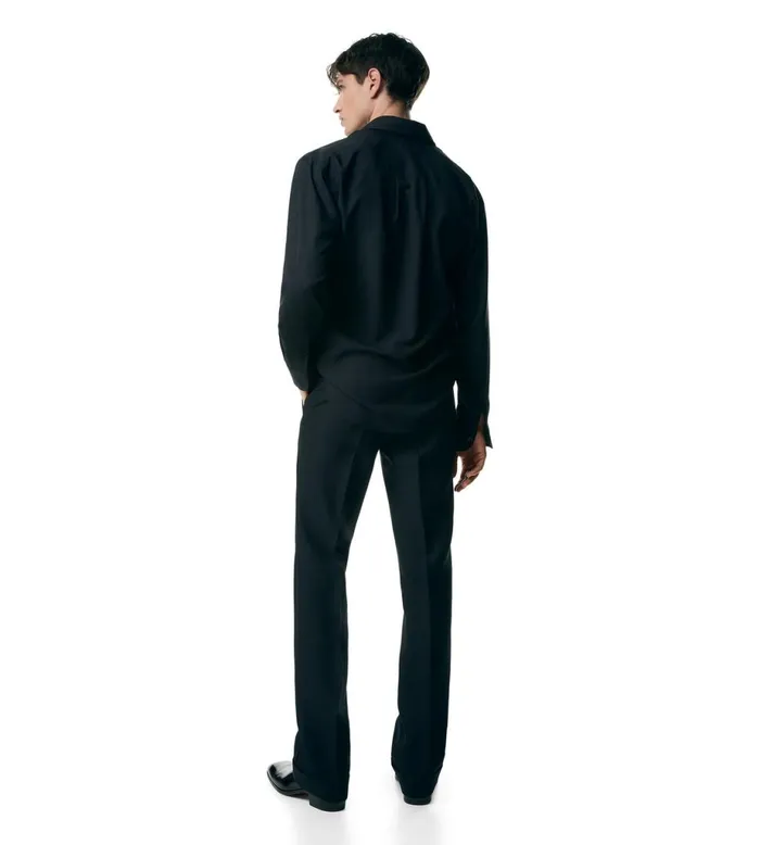 Men Shirts Tom Ford Enzymed Silk Poplin Slim Fit Shirt Black Men Shirts Tom Ford Enzymed Silk Poplin Slim Fit Shirt Black