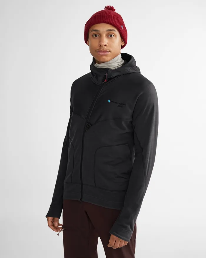 Men Sigyn Hooded Zip Raven Klttermusen Fleeces and Sweaters