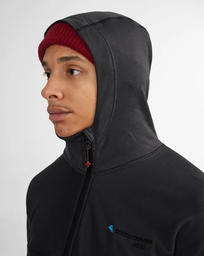 Men Sigyn Hooded Zip Raven Klttermusen Fleeces and Sweaters