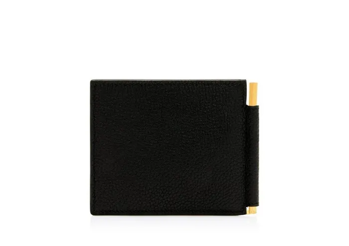 Men Small Leather Goods Tom Ford Grain Leather Money Clip Wallet Black Men Small Leather Goods Tom Ford Grain Leather Money Clip Wallet Black