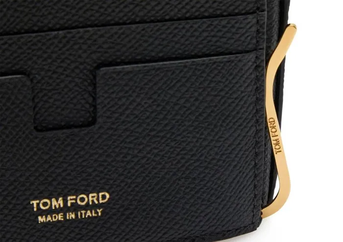 Men Small Leather Goods Tom Ford Small Grain Leather Money Clip Wallet Black Men Small Leather Goods Tom Ford Small Grain Leather Money Clip Wallet Black