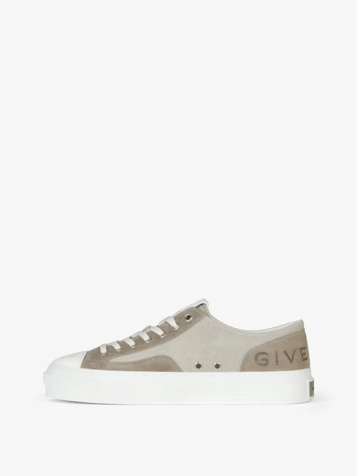 Men Sneakers Givenchy GIVENCHY City Sneakers In Canvas And Suede Medium Grey Men Sneakers Givenchy GIVENCHY City Sneakers In Canvas And Suede Medium Grey