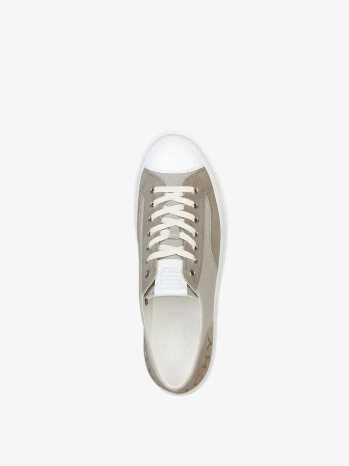 Men Sneakers Givenchy GIVENCHY City Sneakers In Canvas And Suede Medium Grey Men Sneakers Givenchy GIVENCHY City Sneakers In Canvas And Suede Medium Grey
