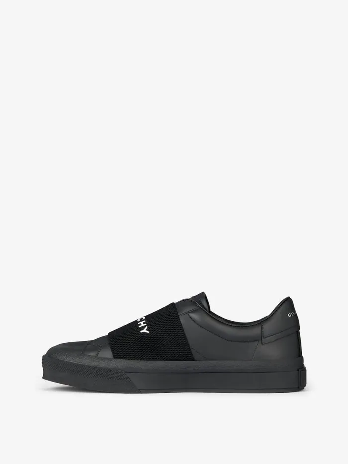 Men Sneakers Givenchy Sneakers City Sport In Leather With GIVENCHY Webbing Black Men Sneakers Givenchy Sneakers City Sport In Leather With GIVENCHY Webbing Black