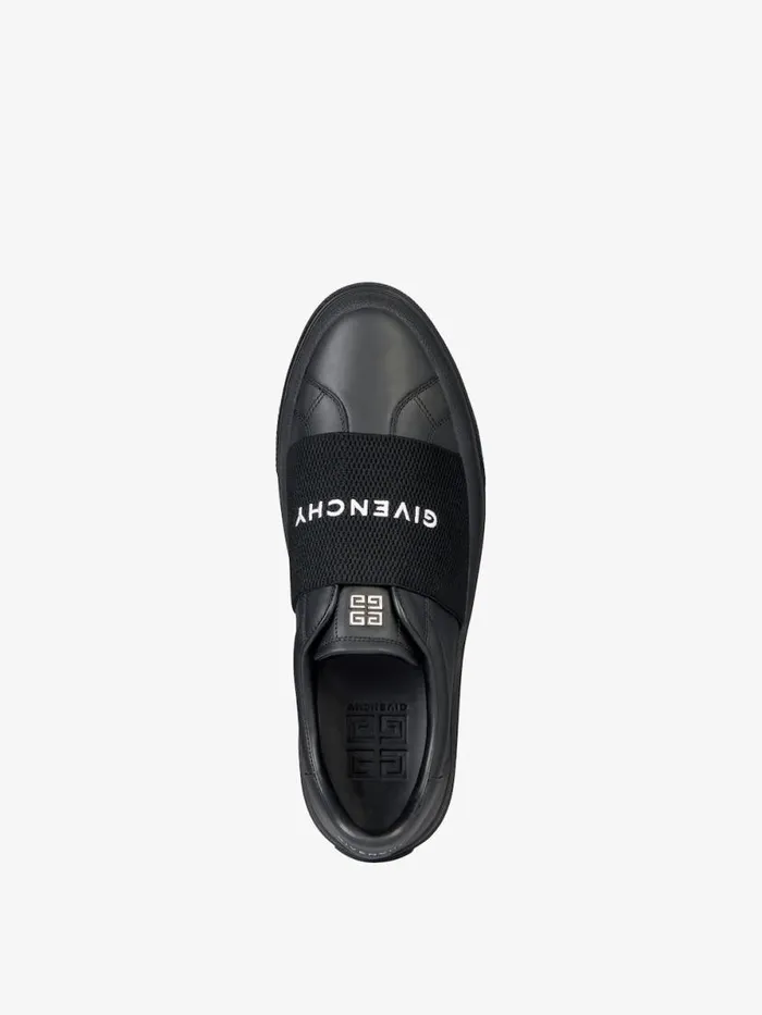 Men Sneakers Givenchy Sneakers City Sport In Leather With GIVENCHY Webbing Black Men Sneakers Givenchy Sneakers City Sport In Leather With GIVENCHY Webbing Black