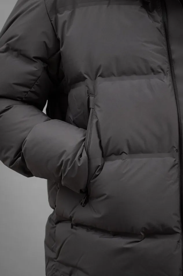 Men Stand Collar Short Down Jacket Pertex Shield Battleship Grey Norse Projects Outerwear