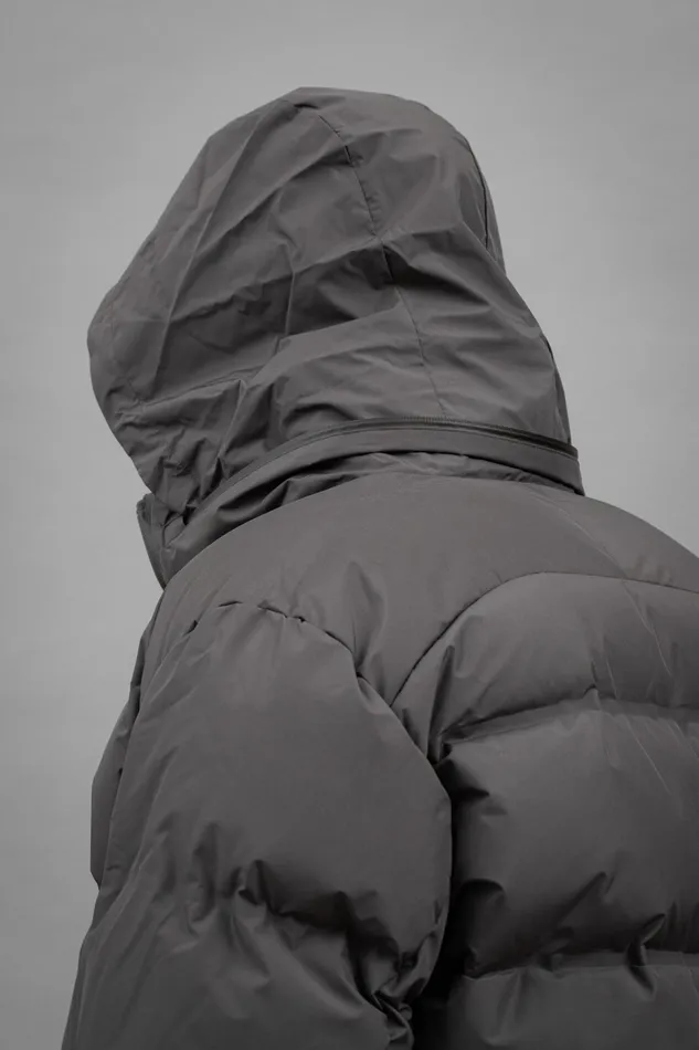 Men Stand Collar Short Down Jacket Pertex Shield Battleship Grey Norse Projects Outerwear