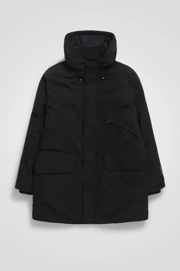 Men Stavanger Military Nylon Parka Black Norse Projects Outerwear