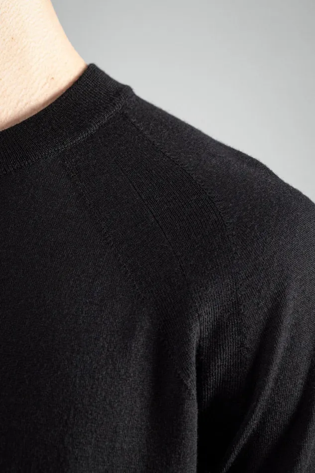 Men Tech Merino Crew Black Norse Projects Knitwear