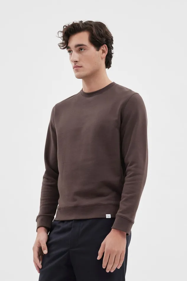 Men Vagn Classic Crew Heathland Brown Norse Projects Sweatshirts