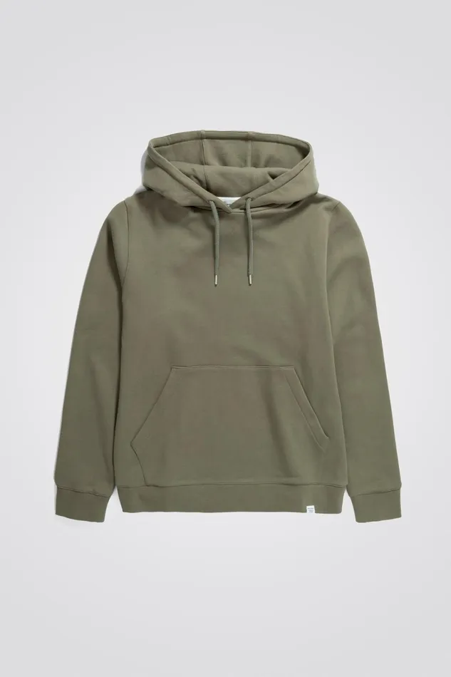 Men Vagn Classic Hoodie Sediment Green Norse Projects Sweatshirts
